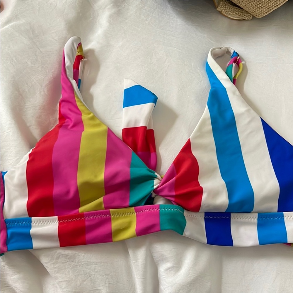 Colorful Striped Kids Swim Top